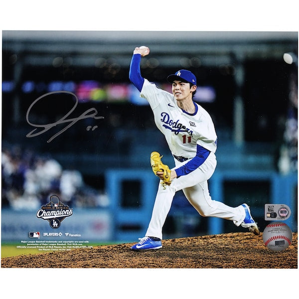 Roki Sasaki Los Angeles Dodgers Autographed Fanatics Authentic 2025 World Series Champions 8" x 10" Photograph