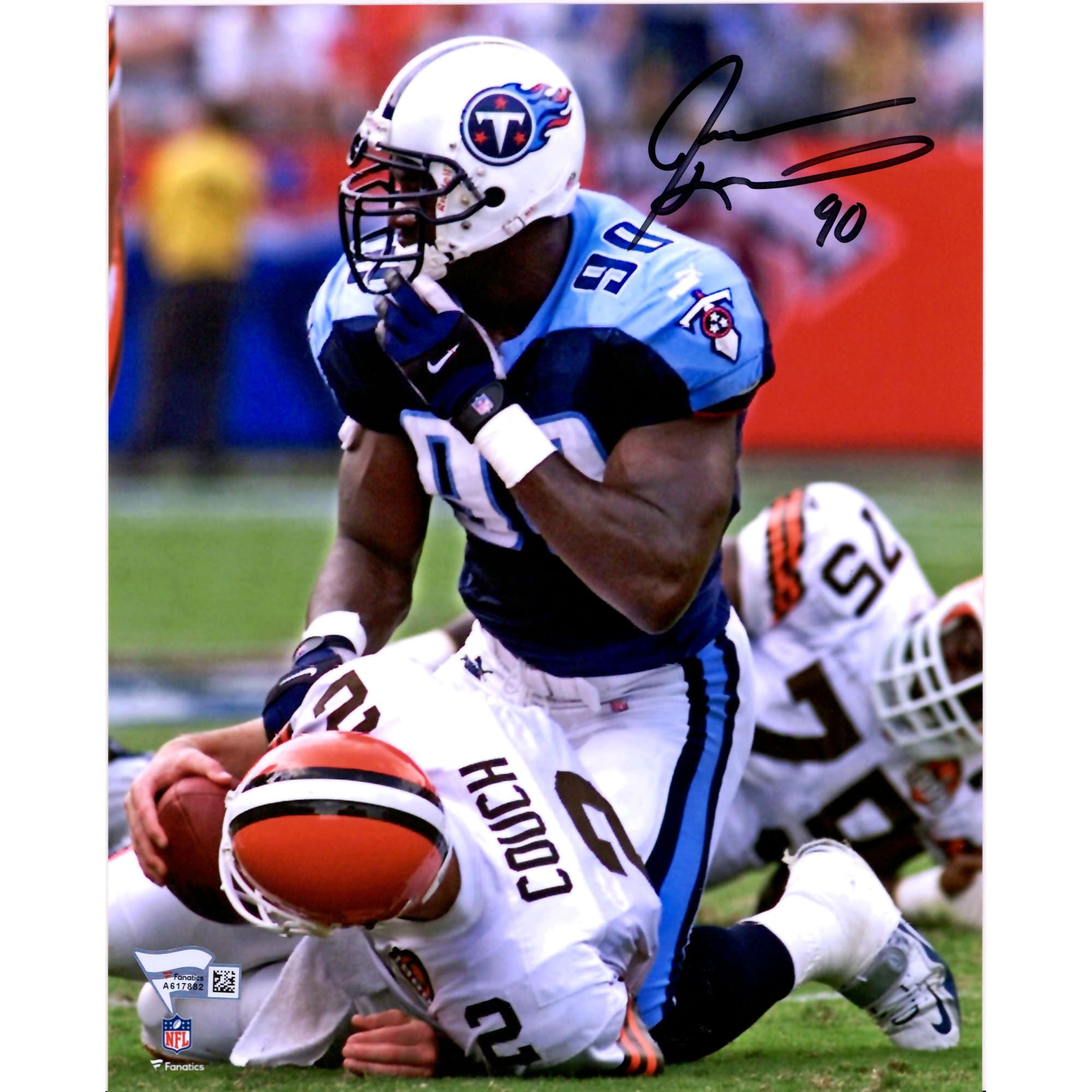 Jevon Kearse Tennessee Titans Fanatics Authentic Autographed 8" x 10" Over Couch Photograph
