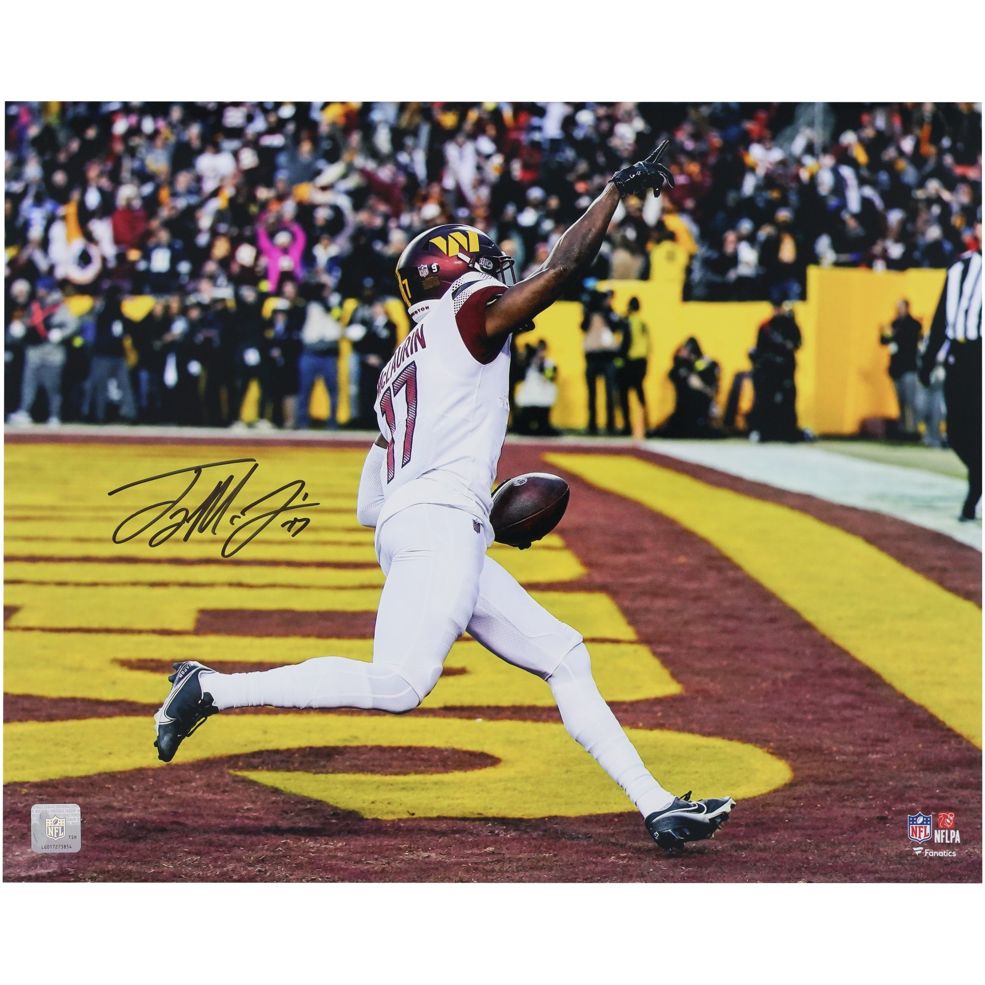Terry McLaurin Washington Commanders Autographed Fanatics Authentic 16" x 20" Touchdown Photograph