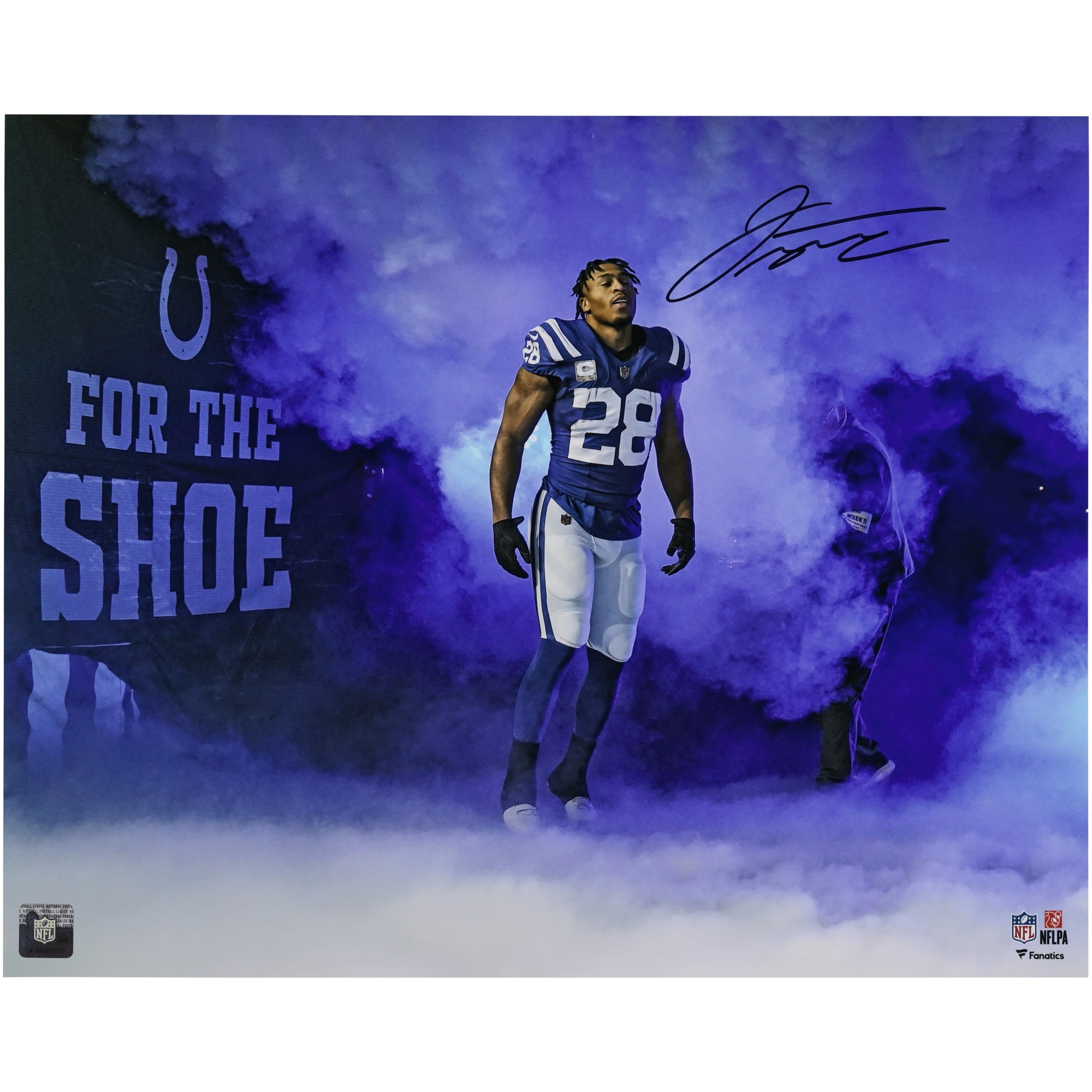 Jonathan Taylor Indianapolis Colts Autographed Fanatics Authentic 16" x 20" Smoke Entrance Photograph