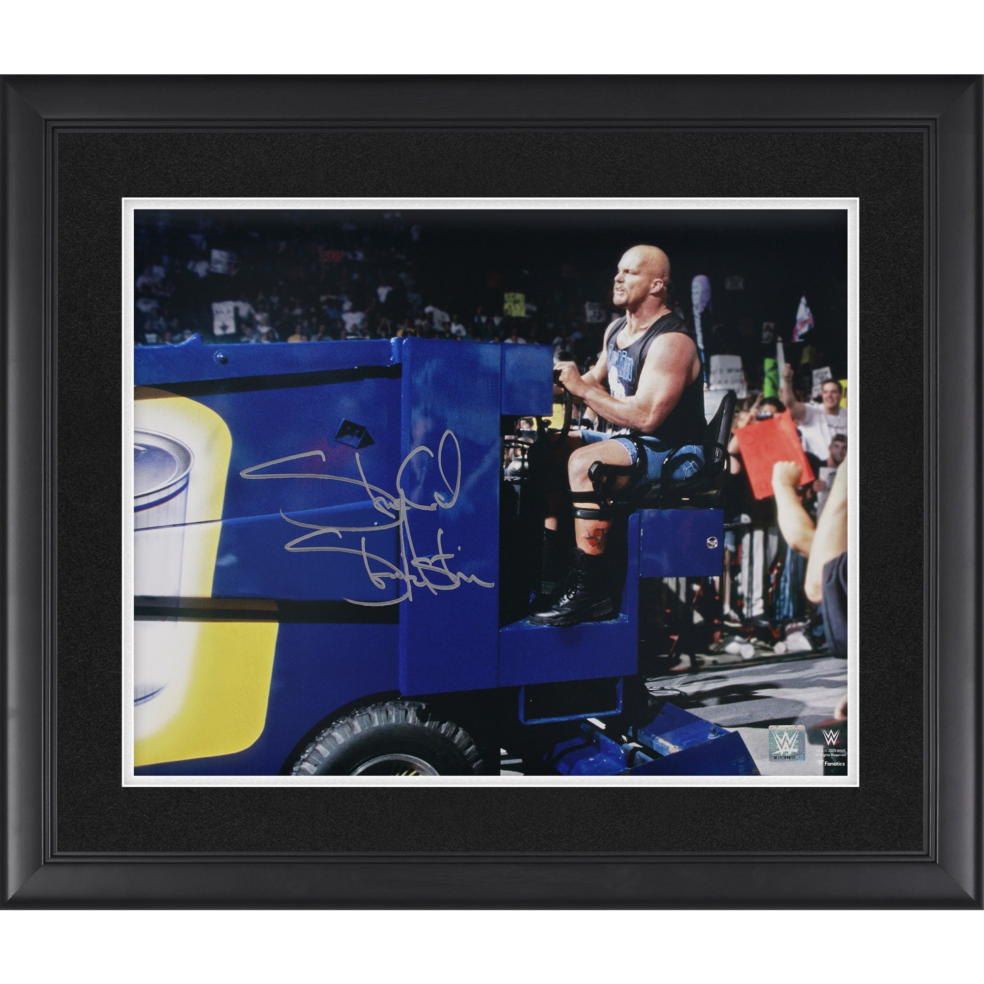 "Stone Cold" Steve Austin WWE Autographed Fanatics Authentic Framed 16" x 20" Riding Zamboni Photograph