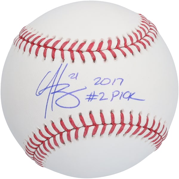 Hunter Greene Cincinnati Reds Autographed Fanatics Authentic Baseball with "2017 #2 Pick" Inscription