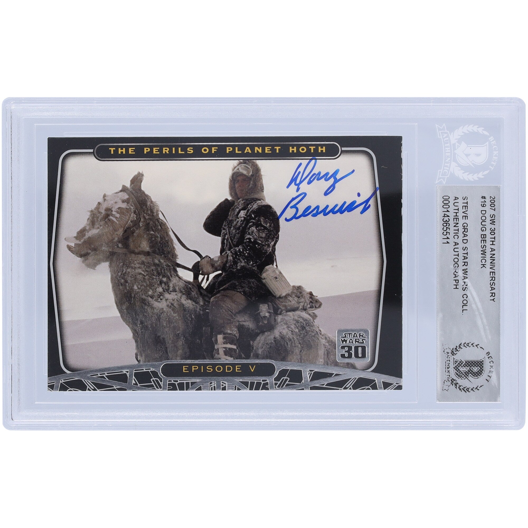 Doug Beswick Star Wars Autographed 2007 Topps Anniversary #19 BAS Authenticated Card