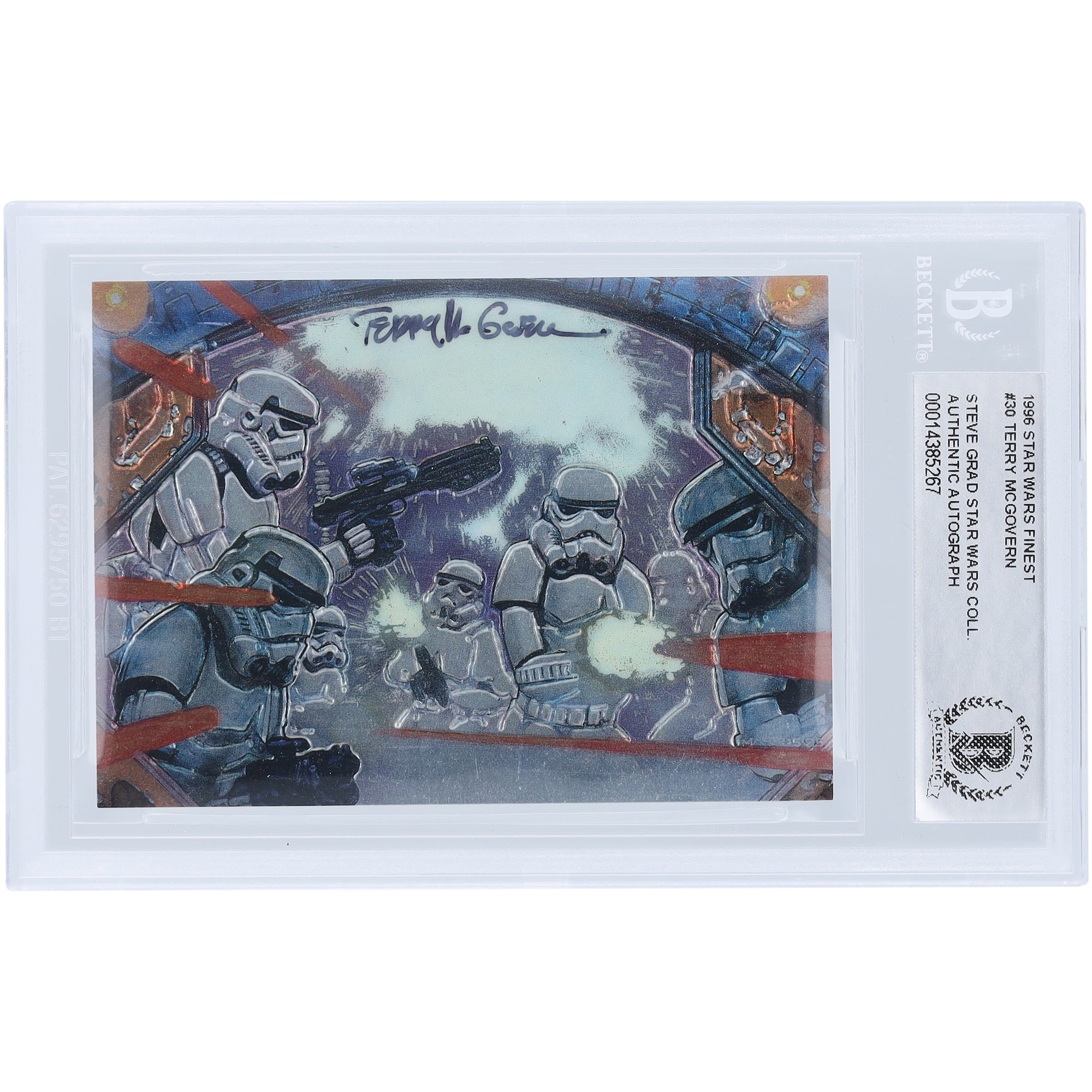 Terry McGovern Star Wars Autographed 1996 Topps Finest #30 BAS Authenticated Card