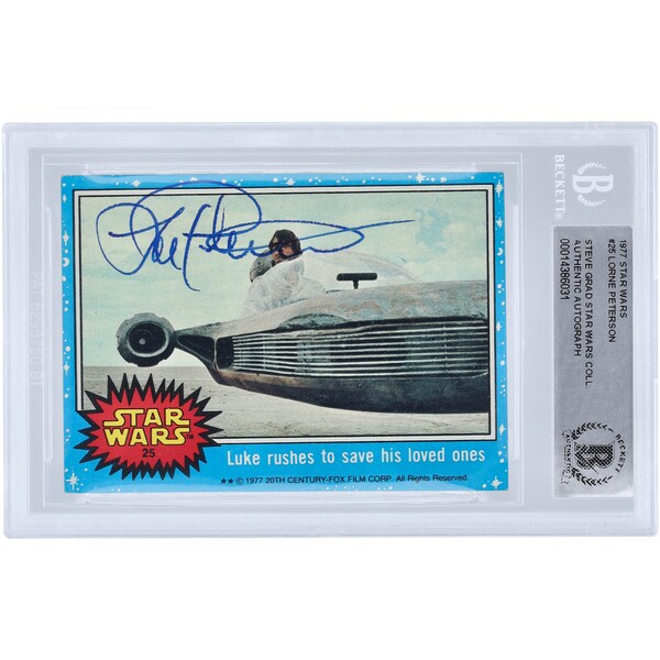Lorne Peterson Star Wars Autographed 1977 Topps #25 BAS Authenticated Card