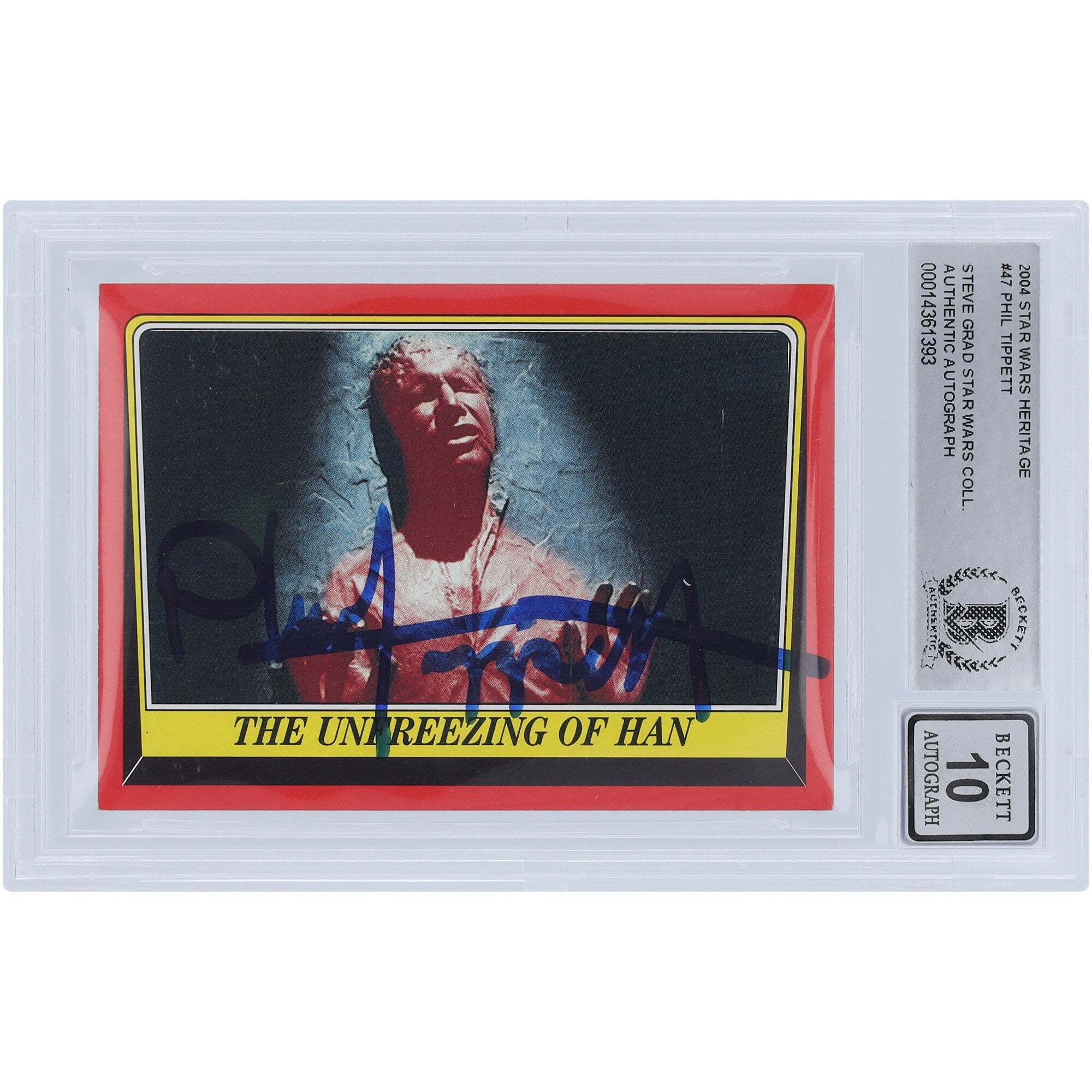 Phil Tippett Star Wars Autographed 2004 Topps Heritage #47 BAS Authenticated 10 Card