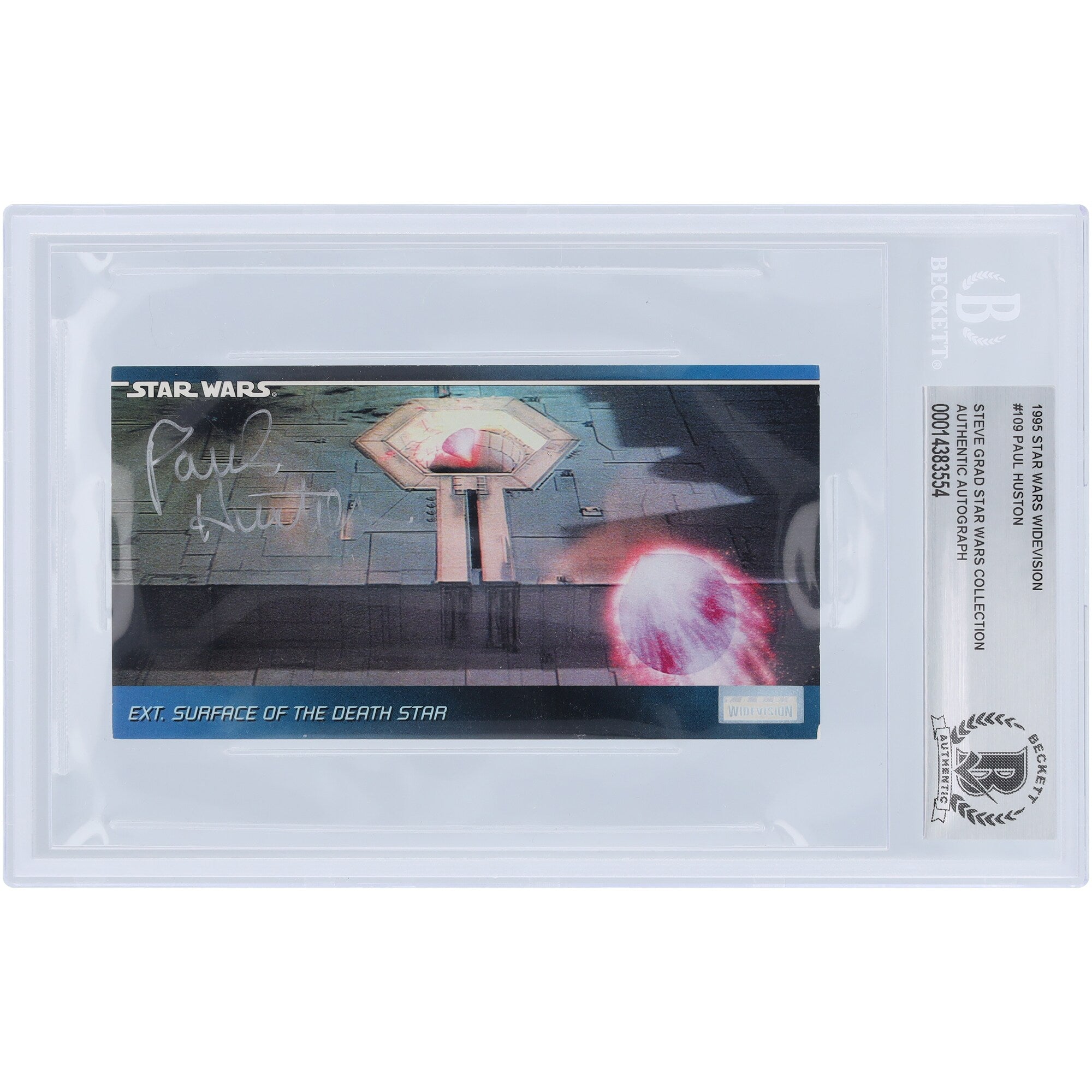 Paul Huston Autographed 1995 Topps Star Wars Widevision #109 BAS Authenticated Card