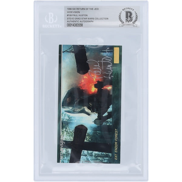 Paul Huston Autographed 1996 Topps Star Wars Widevision #108 BAS Authenticated Card