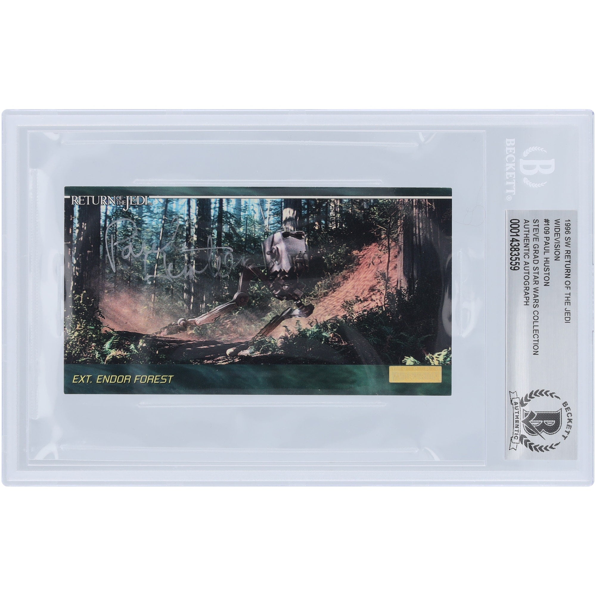Paul Huston Autographed 1996 Topps Star Wars Widevision #109 BAS Authenticated Card