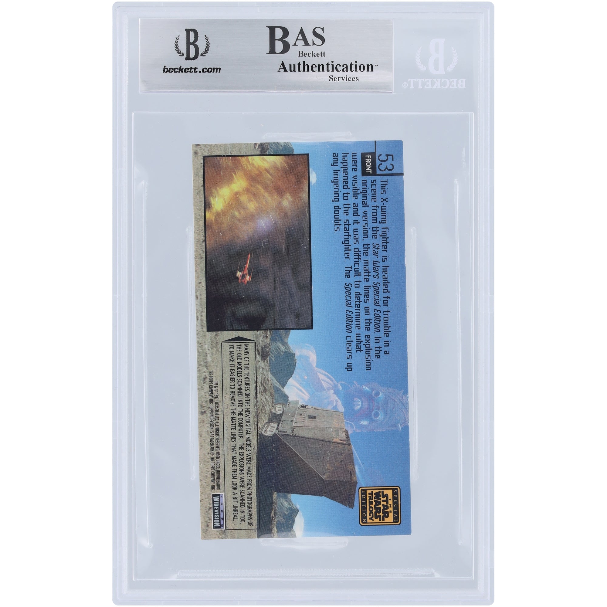 Paul Huston Autographed 1997 Topps Star Wars Widevision #53 BAS Authenticated Card