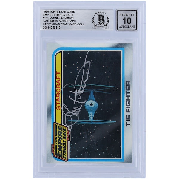 Lorne Peterson Star Wars Autographed 1980 Topps The Empire Strikes Back #141 BGS Authenticated 10 Card
