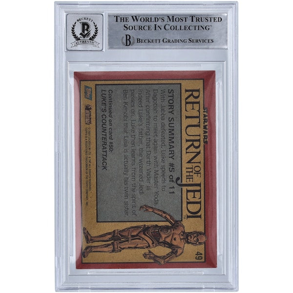 Kim Marks Star Wars Autographed 2004 Topps Heritage #49 BGS Authenticated 10 Card