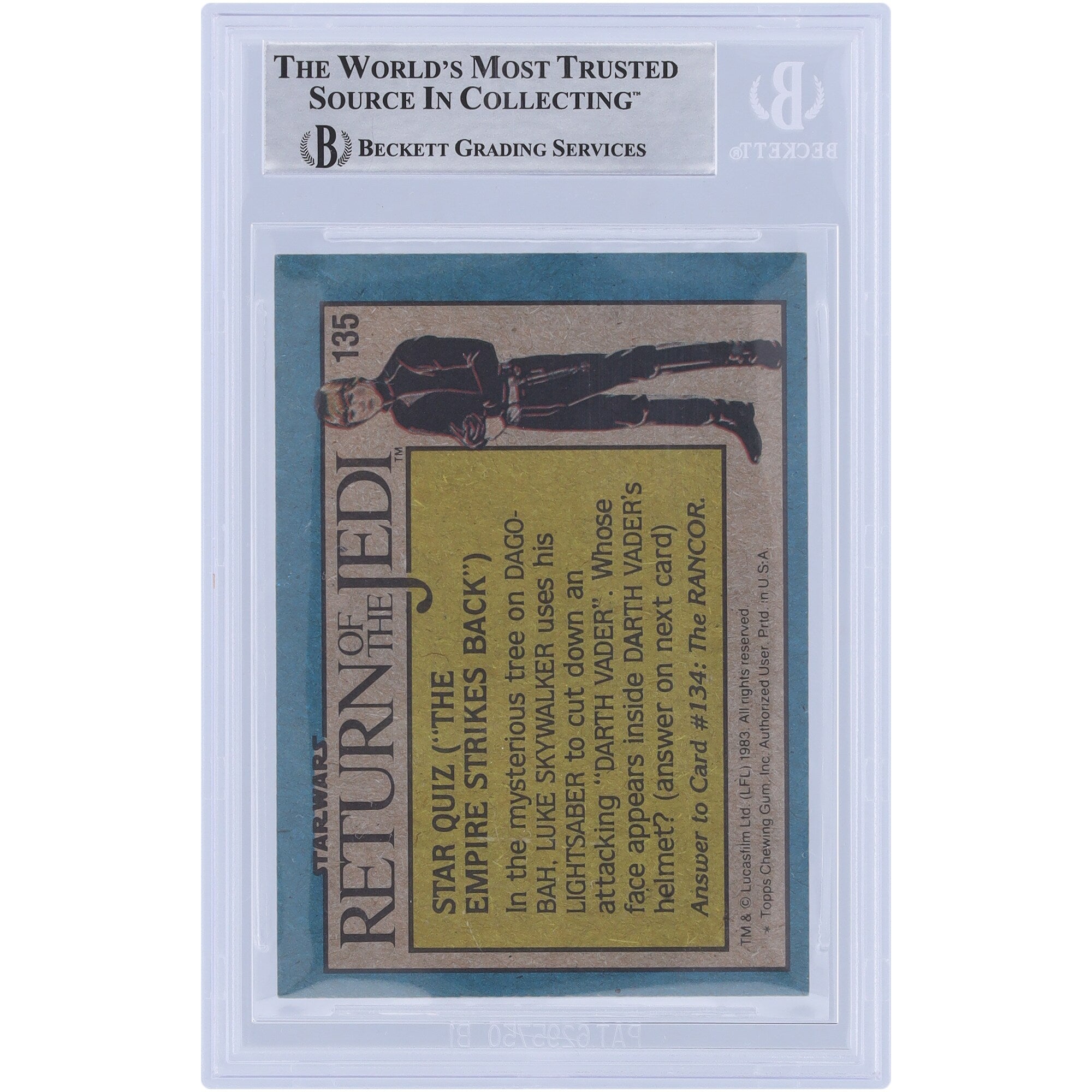 Marghi McMahon Star Wars Autographed 1983 Topps Return of the Jedi #135 BGS Authenticated Card