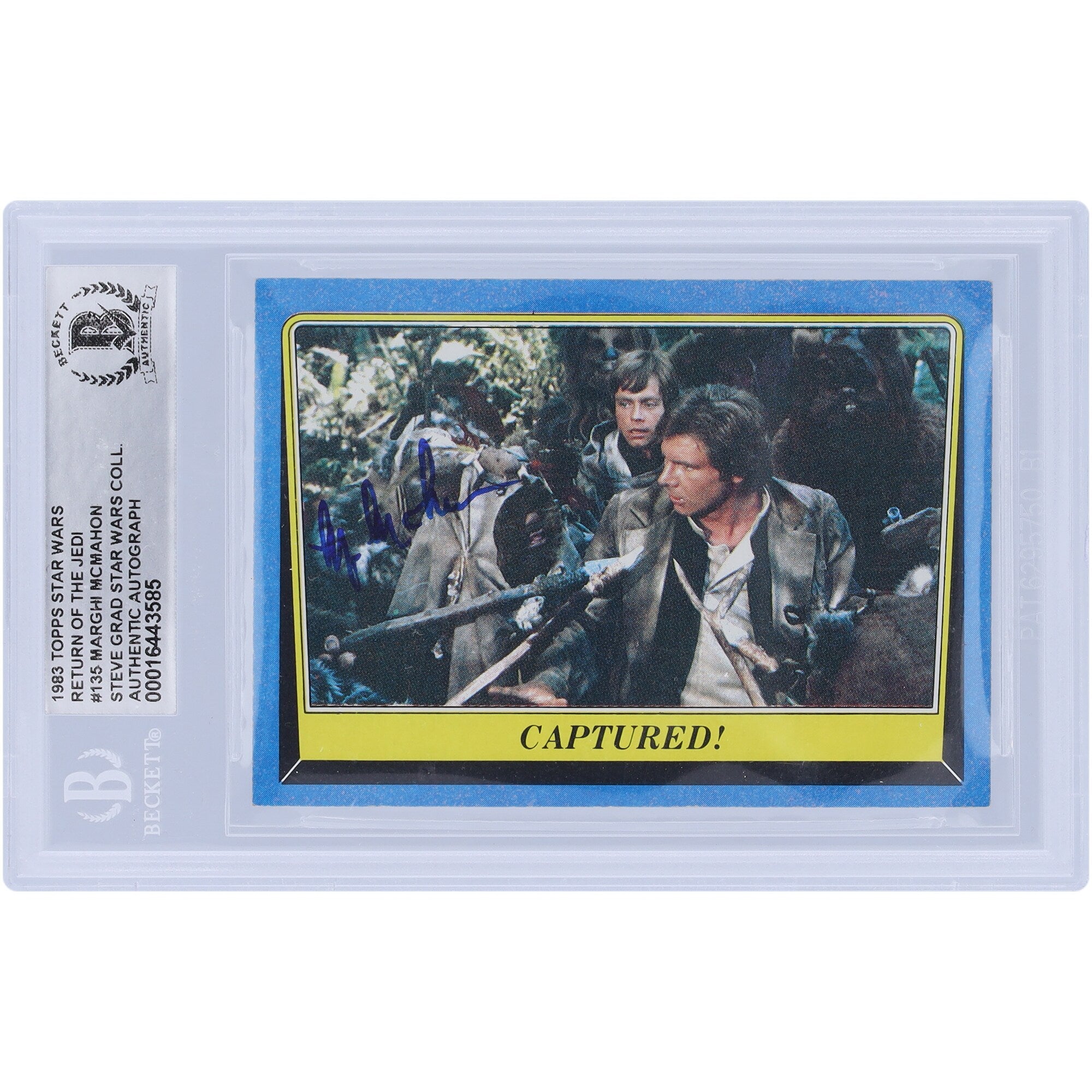 Marghi McMahon Star Wars Autographed 1983 Topps Return of the Jedi #135 BGS Authenticated Card