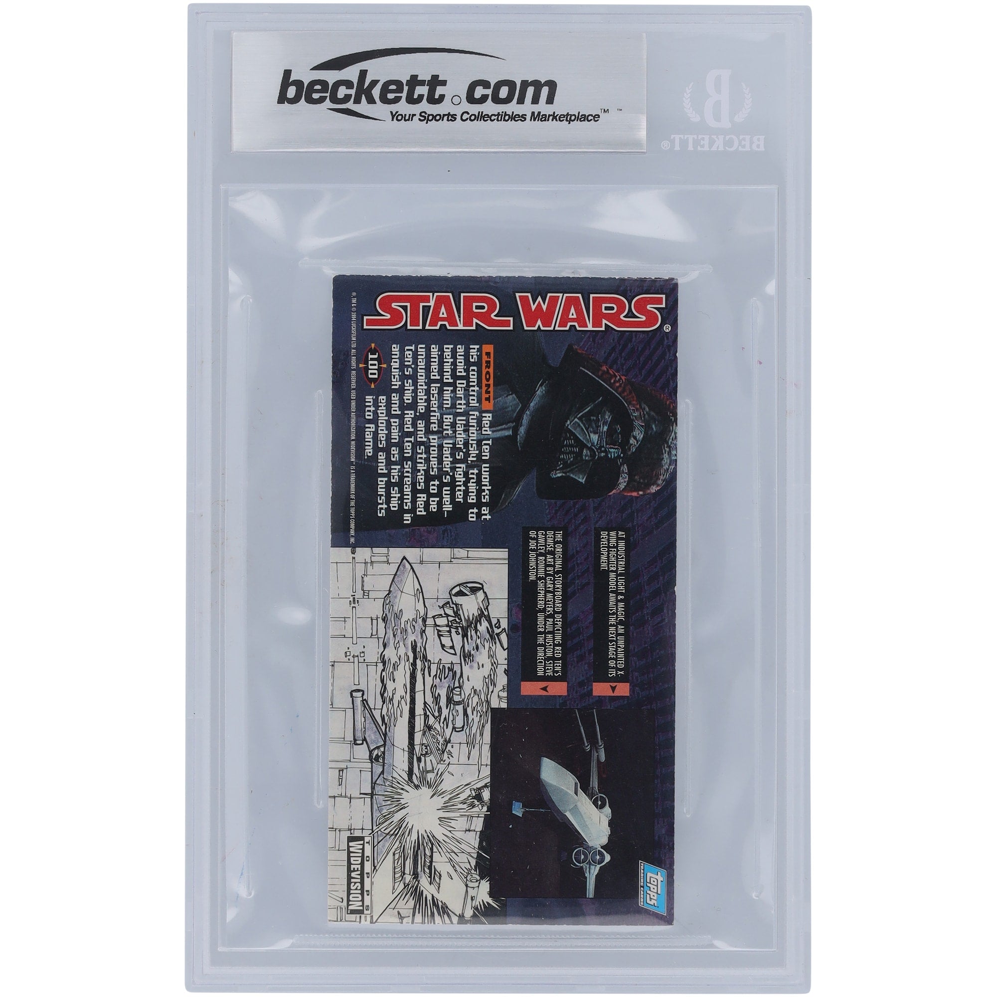 Bob Shepherd Star Wars Autographed 1995 Topps Widevision #100 BGS Authenticated Card