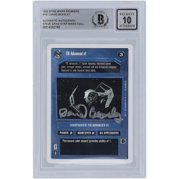 David Beasley Star Wars Autographed 1995 CCG Premiere #141 BGS Authenticated 10 Card