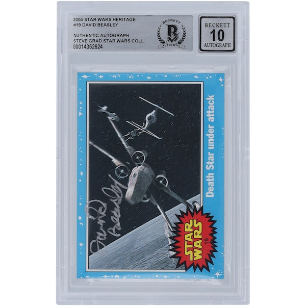 David Beasley Star Wars Autographed 2004 Topps Heritage #19 BGS Authenticated 10 Card