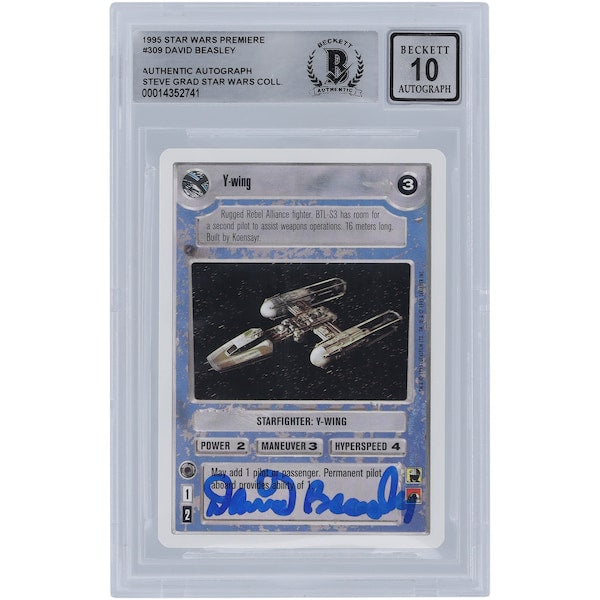 David Beasley Star Wars Autographed 1995 CCG Premiere #309 BGS Authenticated 10 Card
