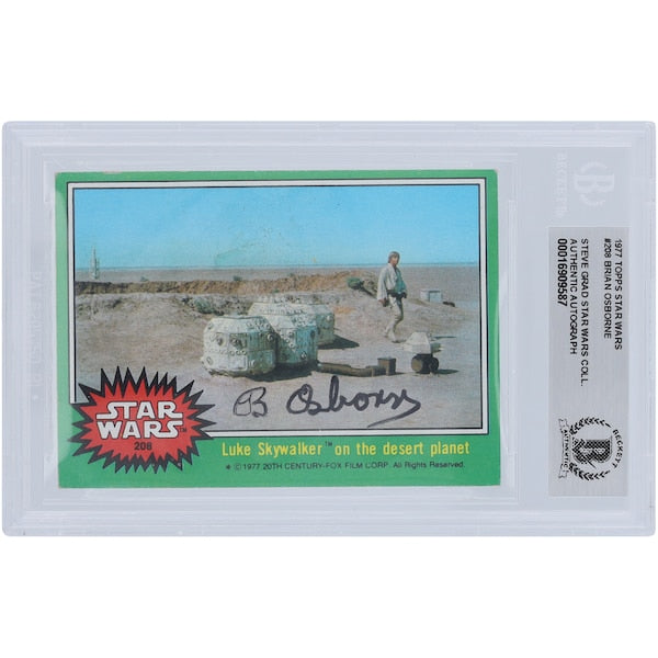 Brian Osborne Star Wars Autographed 1977 Topps #208 BGS Authenticated Card