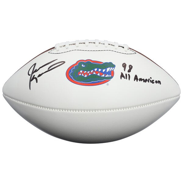 Jevon Kearse Florida Gators Autographed Fanatics Authentic Nike White Panel Football with "98 All American" Inscription