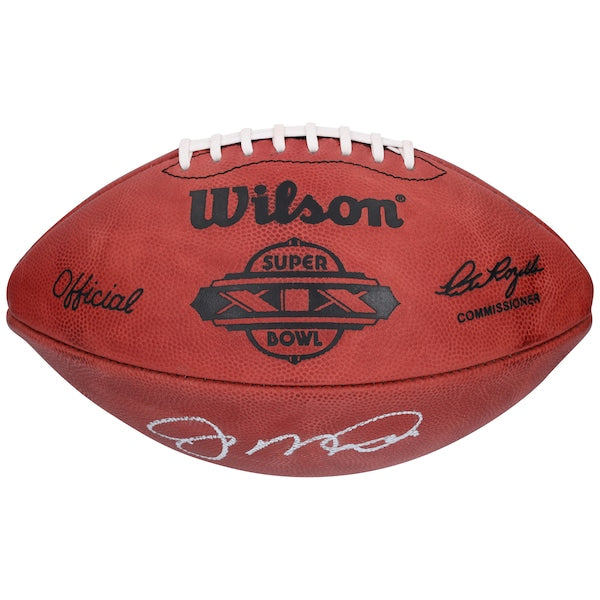 Joe Montana San Francisco 49ers Autographed Fanatics Authentic Wilson Super Bowl XIX Pro Football