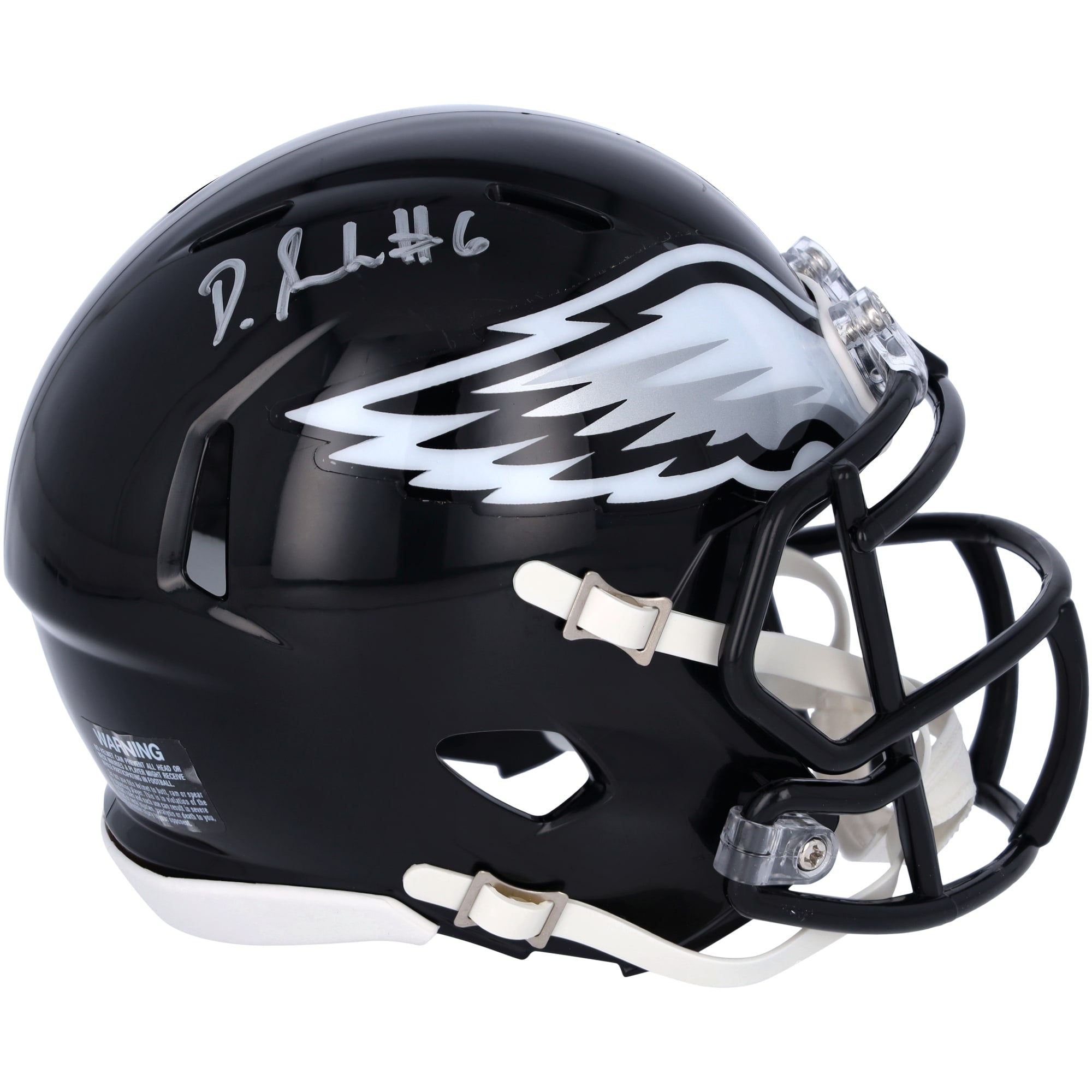 DeVonta Smith Philadelphia Eagles Autographed Fanatics Authentic Riddell 2022 Alternate Speed Mini Helmet