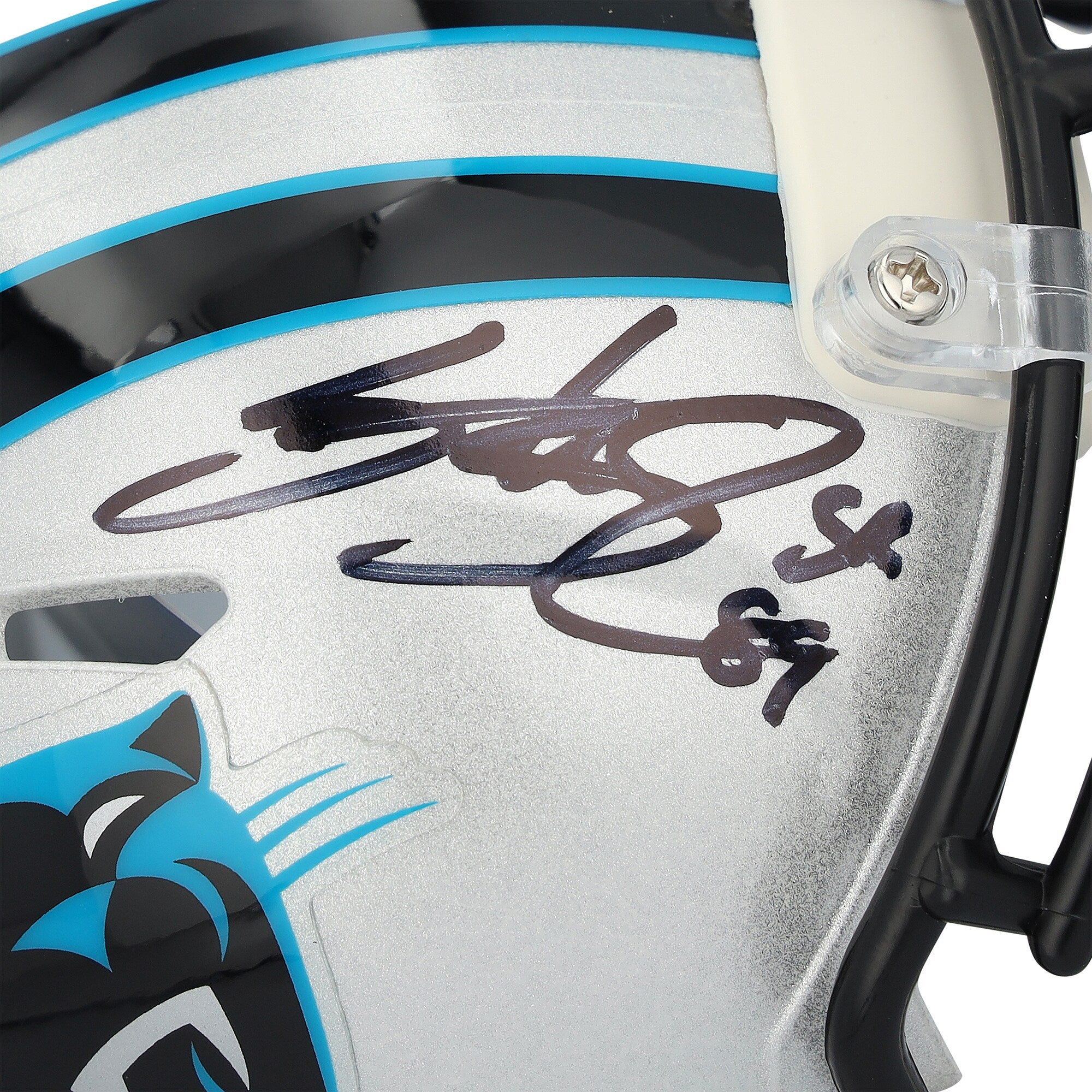 Steve Smith Carolina Panthers Autographed Fanatics Authentic Riddell Speed Mini Helmet