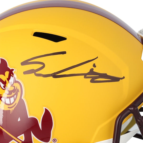 Sam Leavitt Arizona State Sun Devils Autographed Fanatics Authentic Riddell Sparky Speed Replica Helmet