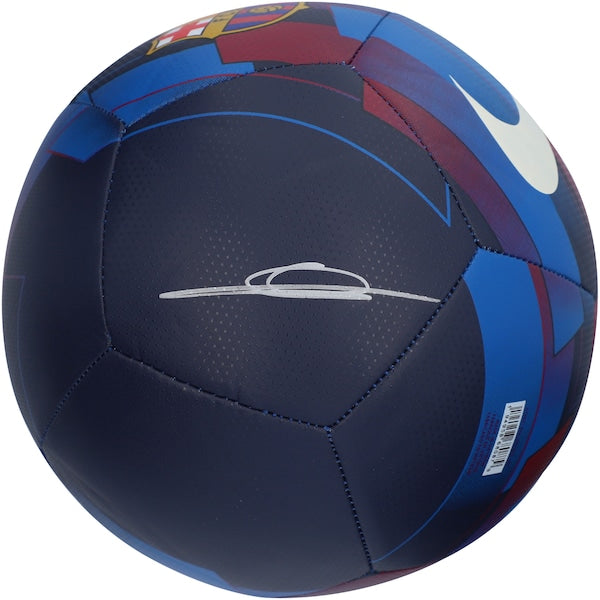 Ansu Fati Barcelona Fanatics Authentic Autographed Blue Nike Soccer Ball