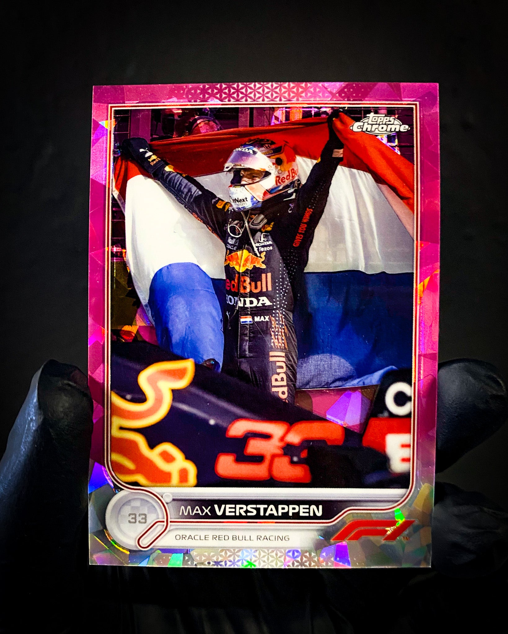 Ballers Bank 2022 Topps Chrome Sapphire Formula 1 F1 Max Verstappen One of One 1 of 1 Image Variation 2 IV 2 Padpradascha Paddy