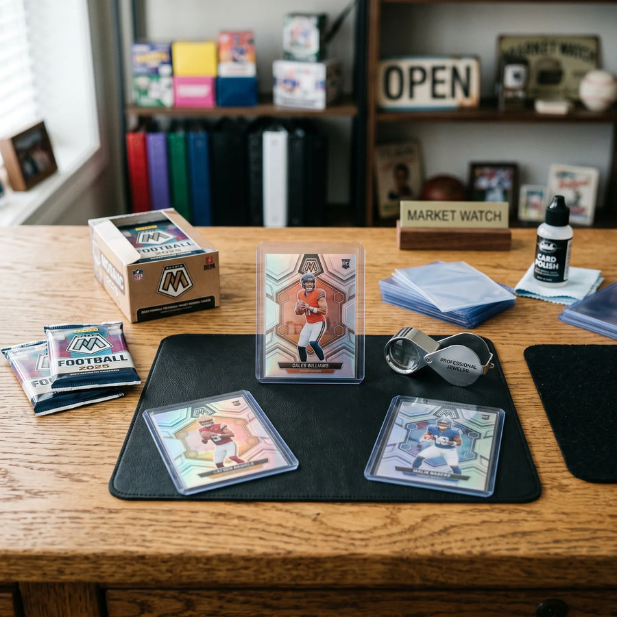 Editorial thumbnail for Market Watch Football: Highest-Selling 2025 Panini Mosaic Cards.