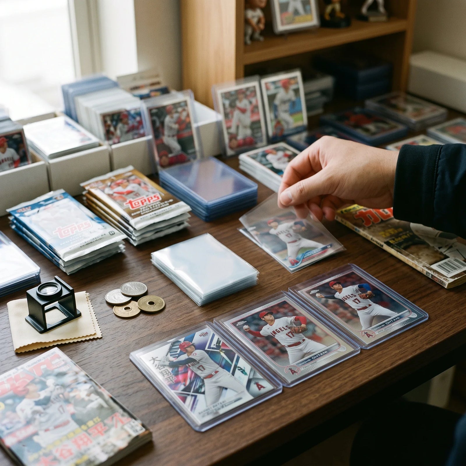 Editorial thumbnail for Shohei Ohtani cards are so hot even his Japanese collectibles are.