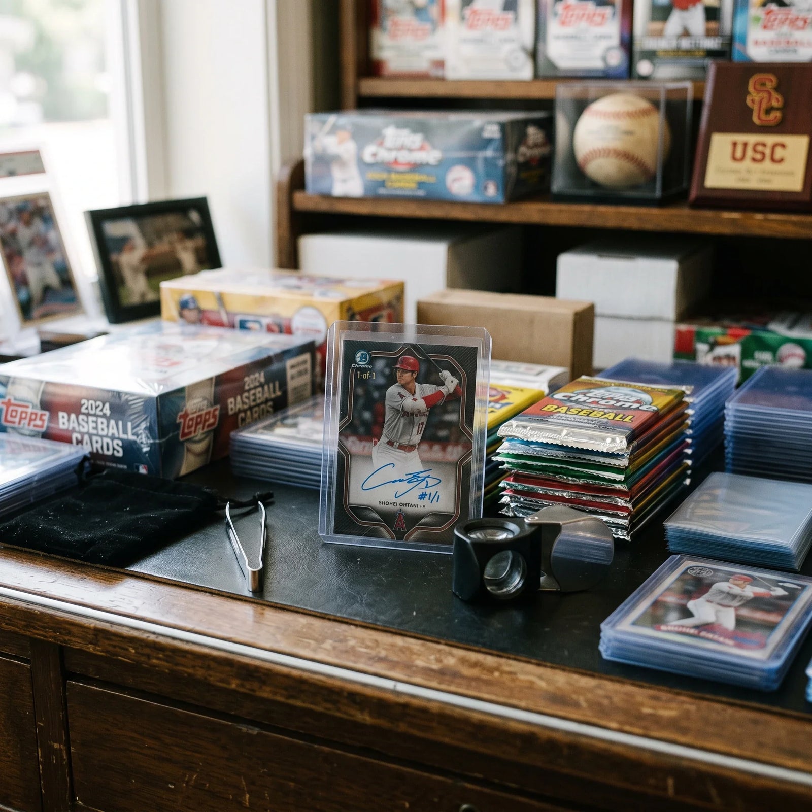 Editorial thumbnail for Rare, 1-of-1 Shohei Ohtani autographed card with $10 million bounty.
