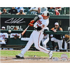 Adley Rutschman Baltimore Orioles Autographed Fanatics Authentic 8" x 10" White Jersey Hitting Photograph
