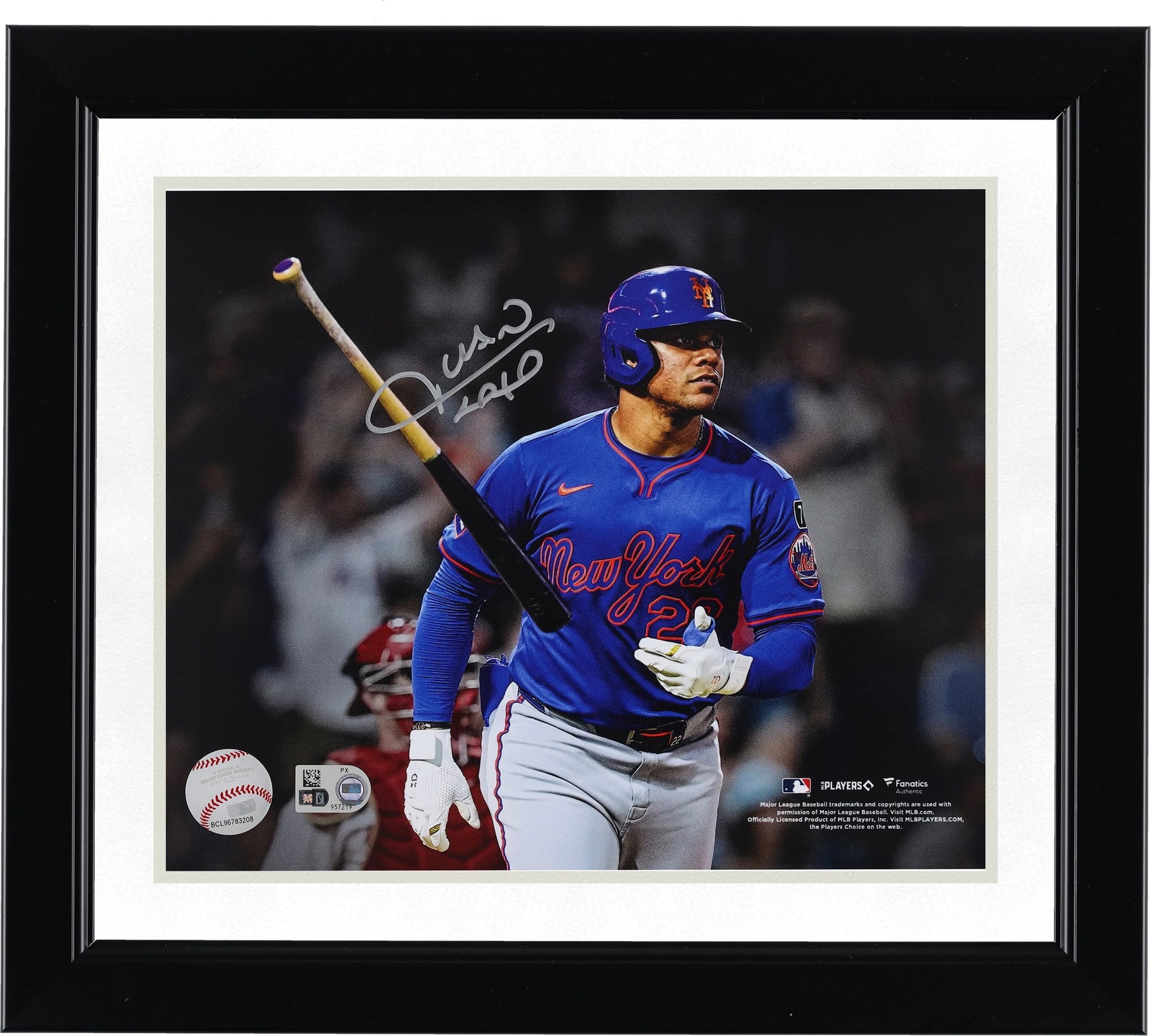 Juan Soto Signed 8 x 10 Mets Photograph | Home Run Bat Flip