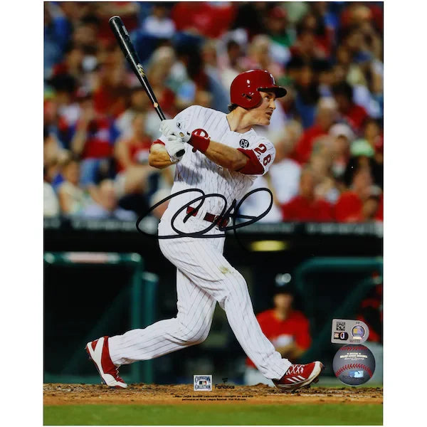 Chase Utley Philadelphia Phillies Autographed Fanatics Authentic 8" x 10" White Swing Photograph