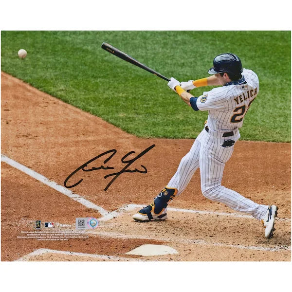 Christian Yelich Milwaukee Brewers Fanatics Authentic Autographed 8" x 10" Hitting Photograph