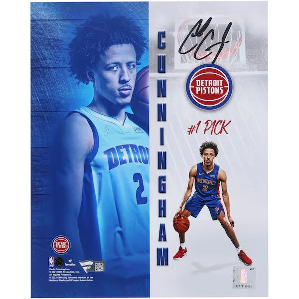 Cade Cunningham Detroit Pistons Autographed Fanatics Authentic 8" x 10" 2021 NBA Draft Photograph