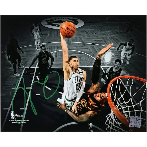 Jayson Tatum Signed 8 x 10 Photo | Celtics Dunk vs LeBron