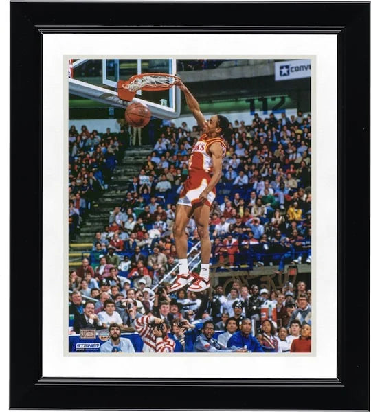 Spud Webb Signed 8 x 10 Dunk Contest Photograph | Hawks
