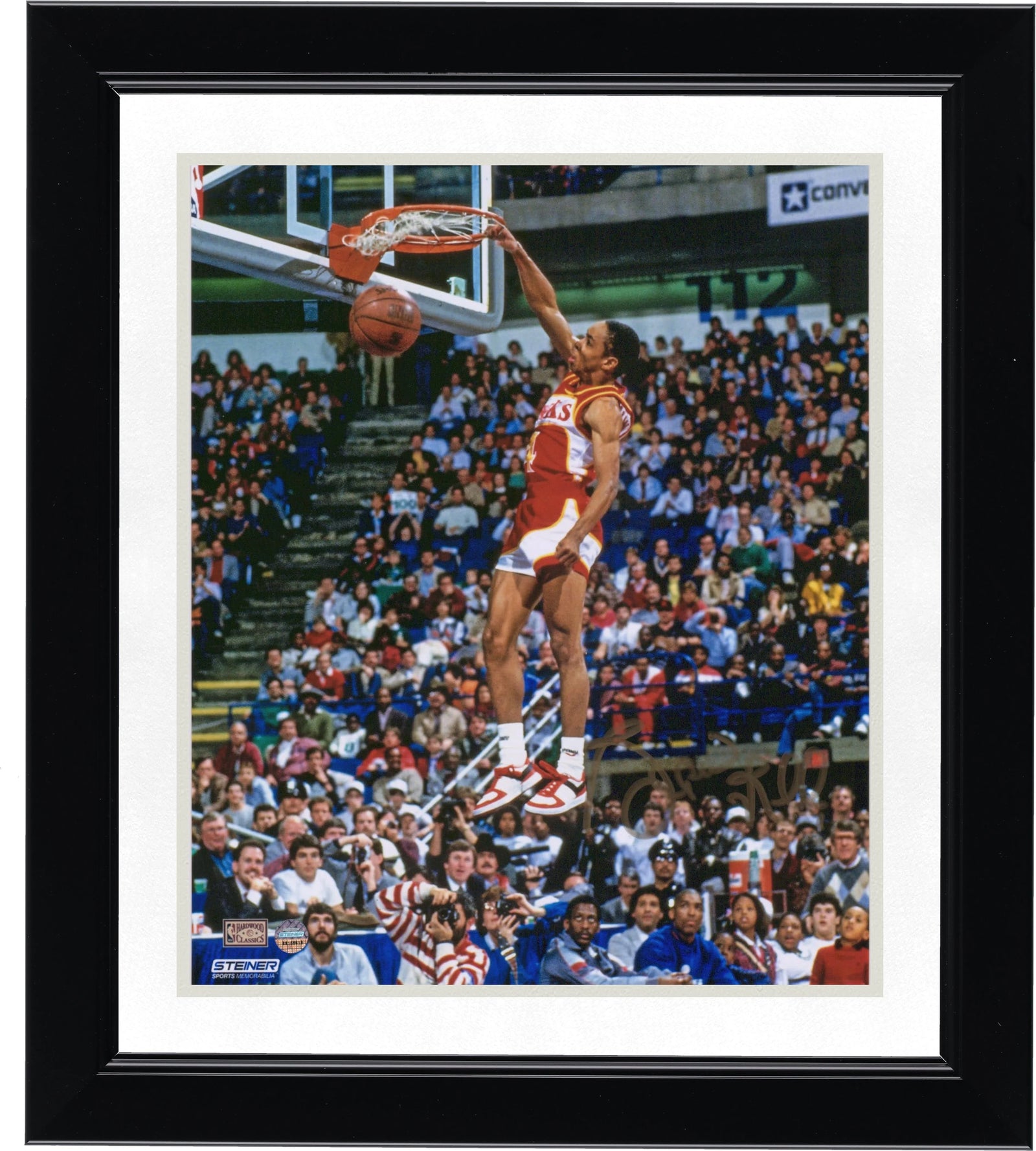 Spud Webb Signed 8 x 10 Dunk Contest Photograph | Hawks
