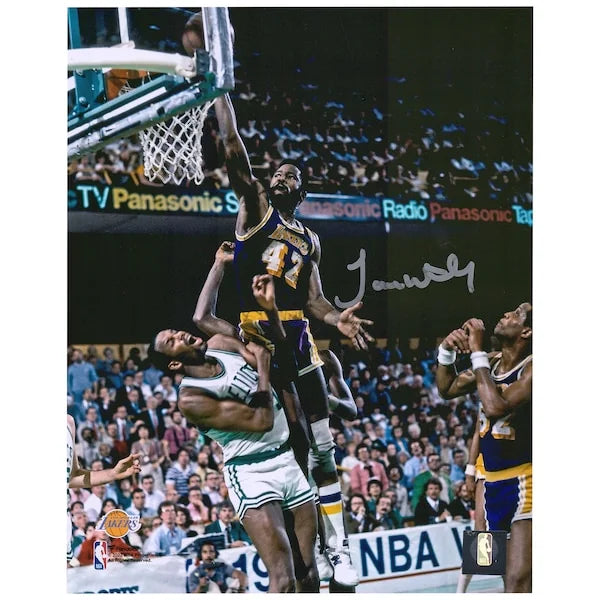 James Worthy Signed 8 x 10 Photo | 1984 NBA Finals Dunk