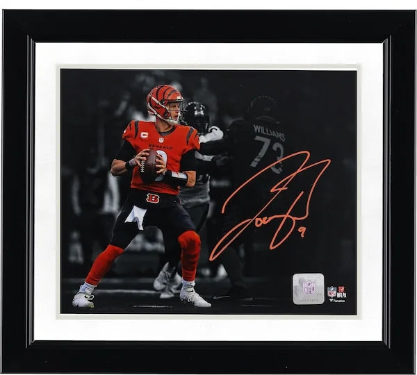 Joe Burrow Signed 8 x 10 Photograph | Cincinnati Bengals Orange Jersey