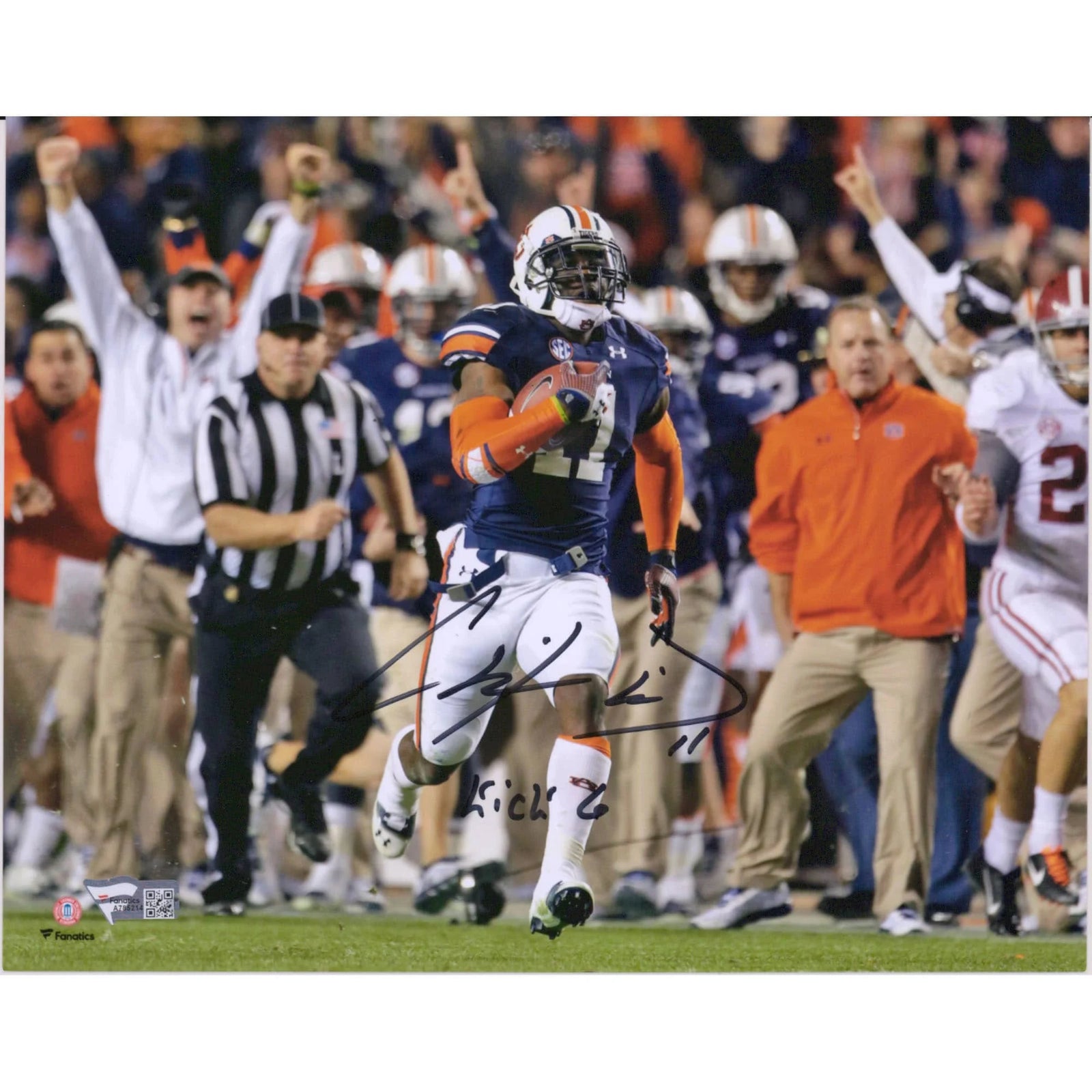 Chris Davis Signed Auburn Tigers 8x10 Photo | Kick 6 Inscription