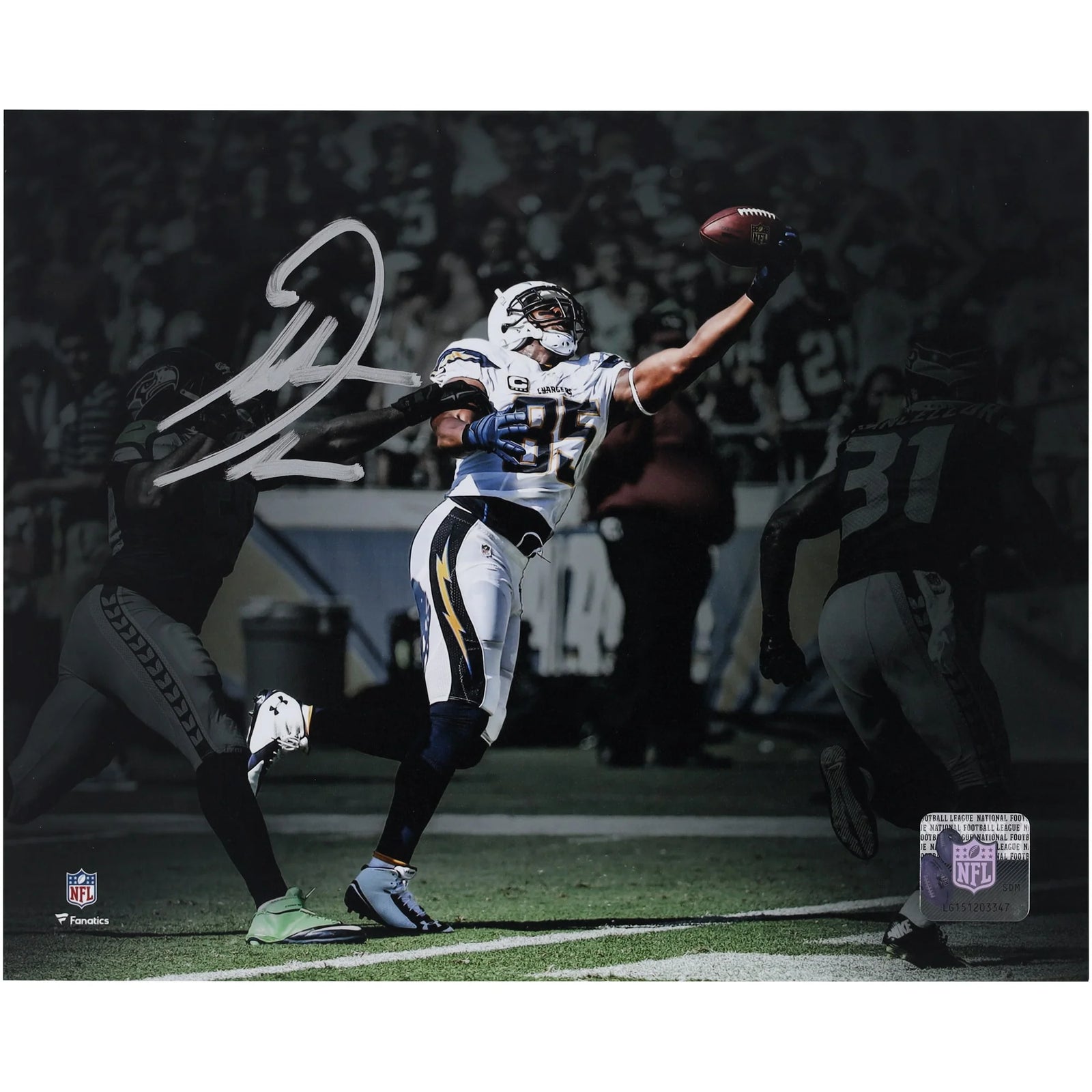 Antonio Gates Signed 8 x 10 One Handed Catch Photo | Chargers