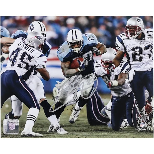 Eddie George Signed 8 x 10 Photograph | Titans vs. Patriots