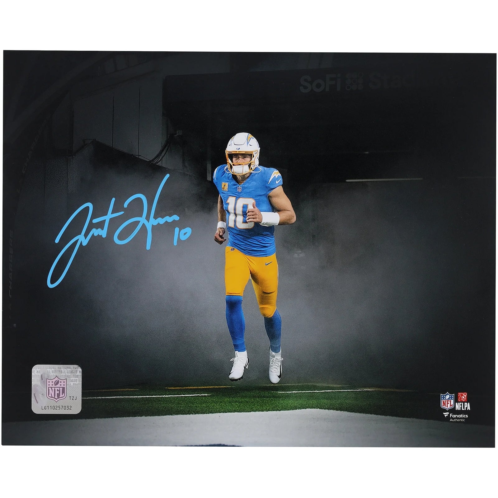 Justin Herbert Signed 8 x 10 Photograph | Los Angeles Chargers Spotlight