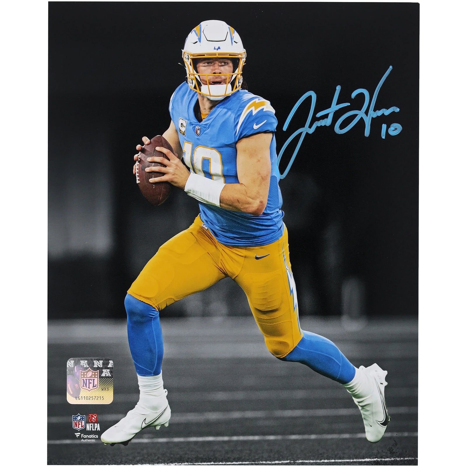 Justin Herbert Signed 8 x 10 Photo | Los Angeles Chargers