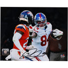 Theo Johnson New York Giants Autographed Fanatics Authentic 8" x 10" Stiff Arm Spotlight Photograph