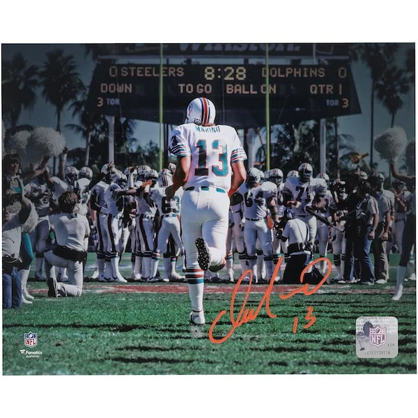 Dan Marino Signed 8 x 10 Orange Bowl Spotlight Photograph | Miami Dolphins